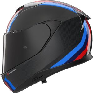 NOLAN X-904 Ultra Carbon Gemini Carbon / White / Red / Blue / Light Blue Full-Face Helmet - Image 2