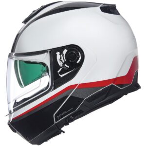 NOLAN N100-6 Incognito White / Red / Black Full-Face Helmet - Image 2