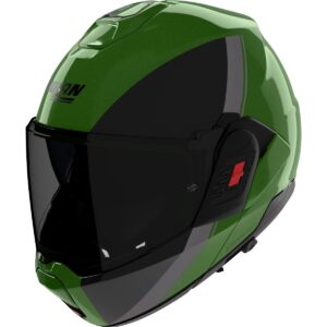 NOLAN N120-1 Verniciatura Speciale Green Metal / Black / Grey Full-Face Helmet - Image 3
