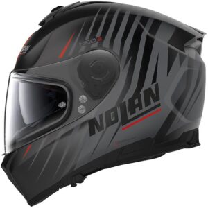 Casco integral NOLAN N80-8 Kosmos N-Com Flat Negro / Gris - Imagen 2