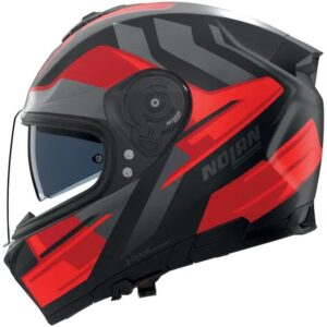 Casco integral NOLAN N80-8 Trittico Negro / Rojo / Antracita Mate - Imagen 2