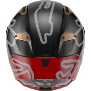 NOLAN X-804 RS Ultra Carbon SBK Carbon / Red / Gold Full-Face Helmet - Image 3