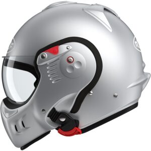 ROOF Boxer Alpha Matt Silver / White Full-Face Helmet - Image 2