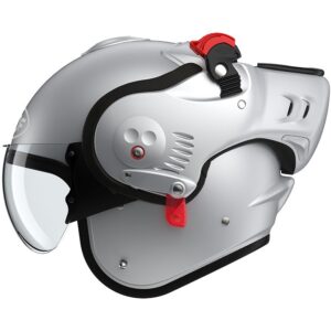 ROOF Boxer Alpha Matt Silver / White Full-Face Helmet - Image 3