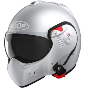 ROOF Boxer Alpha Matt Silver / White Full-Face Helmet - Image 1