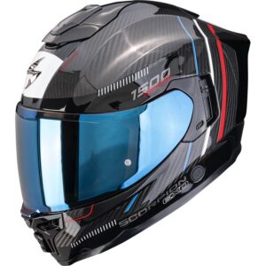 SCORPION Exo-1500 Carbon Air Zity Black / Red / Blue Full-Face Helmet - Image 1