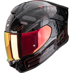 SCORPION Exo-530 Air Fond Metal Black / Red Full-Face Helmet - Image 1