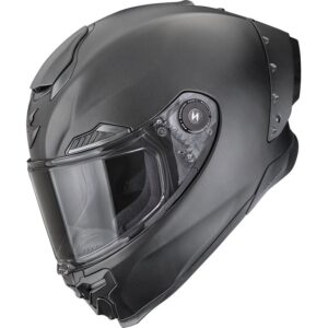 SCORPION Exo-Race Air Matt Pearl Black Full-Face Helmet - Image 1