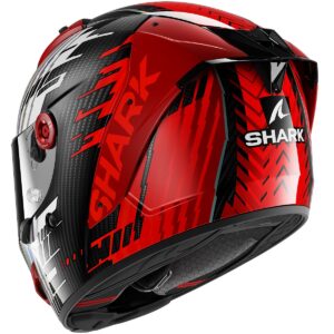 Casco integral SHARK Aeron Edgy Carbono / Rojo / Chrom - Imagen 2