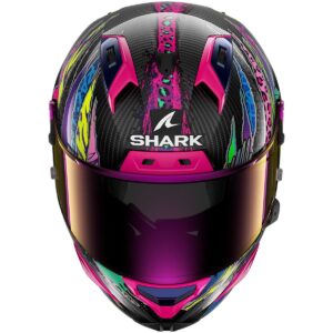 SHARK Aeron Fawn Carbon / Violet / Yellow Full-Face Helmet - Image 3