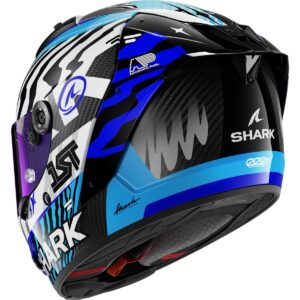 Casco integral SHARK Aeron Speed-Fancy Carbono / Blanco / Azul - Imagen 2