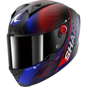 Casco integral SHARK Aeron Speed-Tech Carbono / Azul / Rojo - Imagen 1