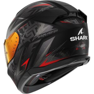 Casco integral SHARK D-Skwal 3 Blast-R Negro Mate / Antracita / Rojo - Imagen 3