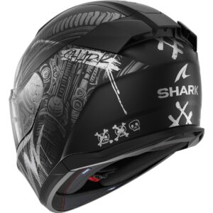 Casco integral SHARK D-Skwal 3 Shiever Negro / Antracita / Plata - Imagen 2