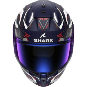 SHARK Skwal i3 Link Mat Blue / White / Red Full-Face Helmet - Image 3