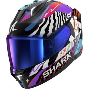 Casco integral SHARK Skwal i3 Speed-Fancy Negro / Blanco / Naranja - Imagen 1