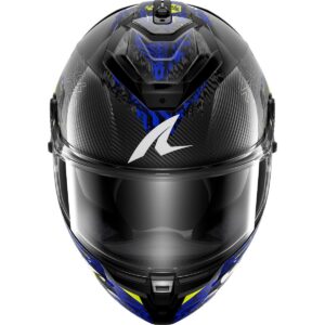 SHARK Spartan GT Pro Carbon Speed-Vib Carbon / Anthracite / Blue Full-Face Helmet - Image 3
