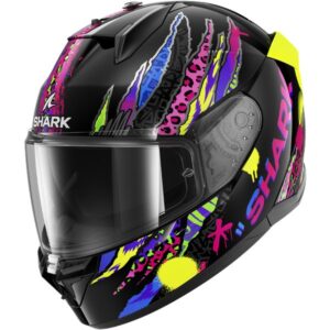 Casco integral SHARK D-Skwal 3 Fawn Negro / Violeta / Amarillo - Imagen 1