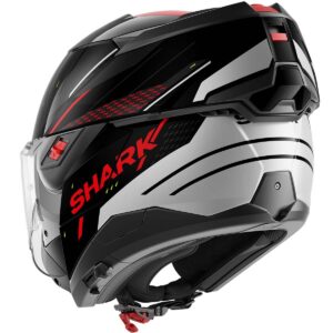 Casco integral SHARK Oxo Rydger Negro / Plata / Rojo - Imagen 3
