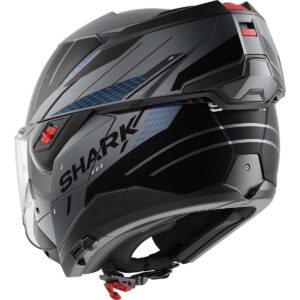 Casco integral SHARK Oxo Rydger Antracita Mate / Azul / Negro - Imagen 3