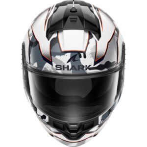 Casco integral SHARK Ridill 2 TLD Matrix Blanco / Plata / Rojo - Imagen 2