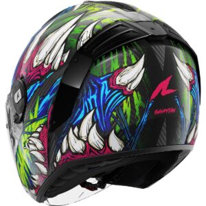 SHARK RS Jet Carbon Shaytan Black / Green / Violet Open-Face Helmet - Image 3