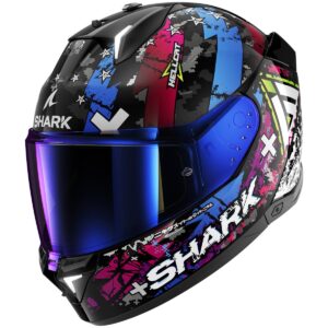 Casco integral SHARK Skwal i3 Hellcat Negro / Chrom / Azul - Imagen 1