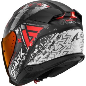 Casco jet SHARK Skwal i3 Jet Hellcat Negro Mate / Chrom / Rojo - Imagen 3