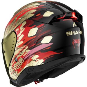Casco jet SHARK Skwal i3 Jet Venum Negro / Rojo / Dorado - Imagen 3