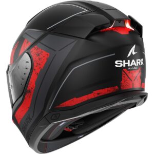 Casco integral SHARK Skwal i3 Rhad Negro Mate / Chrom / Rojo - Imagen 2