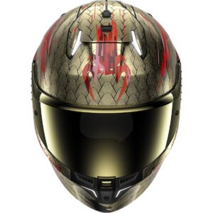 Casco integral SHARK Skwal i3 Venum Negro / Rojo / Dorado - Imagen 2