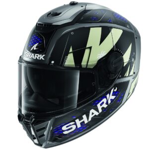 Casco integral SHARK Spartan RS Stingrey Negro Mate / Blanco / Azul - Imagen 1
