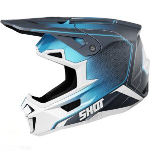 Casco de motocross SHOT Lite Challenger Azul Mate - Imagen 1