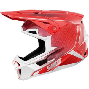 SHOT Lite Challenger Red Motocross Helmet - Image 1