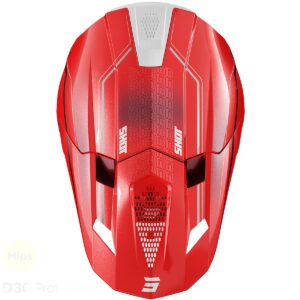 SHOT Lite Challenger Red Motocross Helmet - Image 3