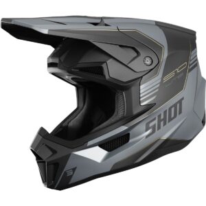 Casco de motocross SHOT Lite S10 Negro / Gris Mate 2026 - Imagen 1