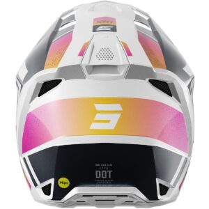 Casco de motocross SHOT Lite Ultra Azul / Naranja / Rosa - Imagen 2