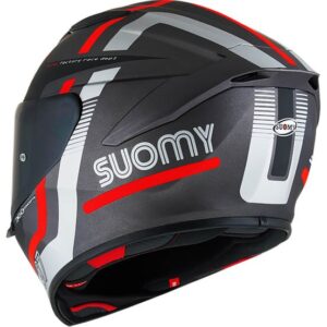 SUOMY Track-1 Ninety Seven Matt Gunmetal / Red Full-Face Helmet - Image 3