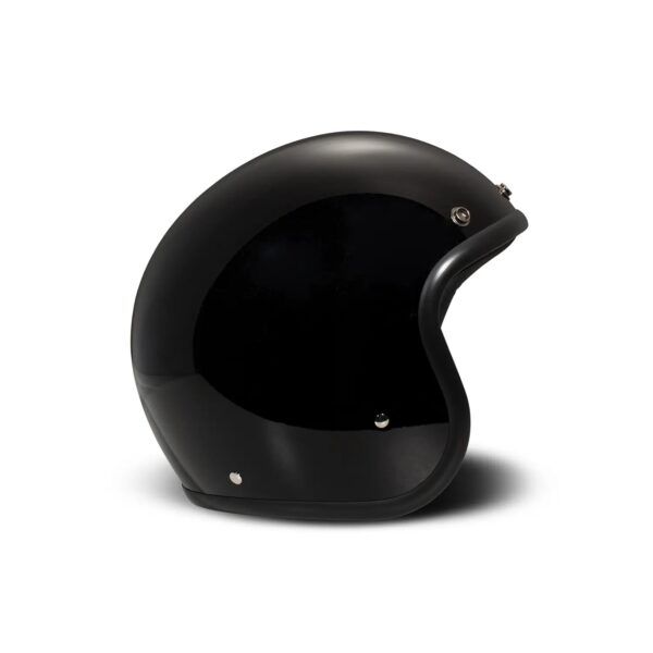 Casco jet DMD Retro Solid Negro Brillo