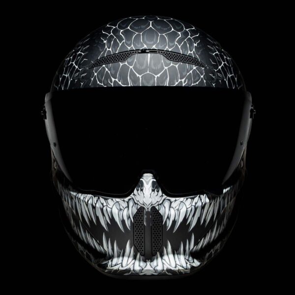 Casco integral RUROC Atlas 4.0 Carbon Jormungandr Negro / Blanco
